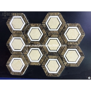 Dark Emperador Hexagonal Mosaic