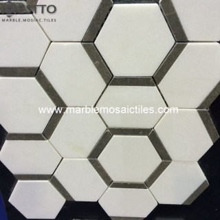 Marble Hexagonal Mosaic