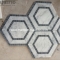 Carrara and Bardiglio Hexagonal Mosaic