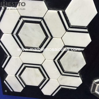 Black Marquina Hexagonal Mosaic