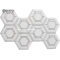 Marble mixed River shell Hexagonal Mosaic