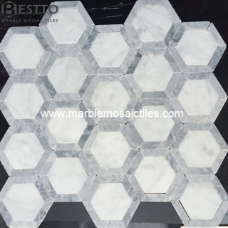 Carrara Hexagonal Mosaic