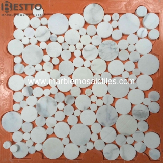 Calacatta Penny Round Mosaic Tile Online