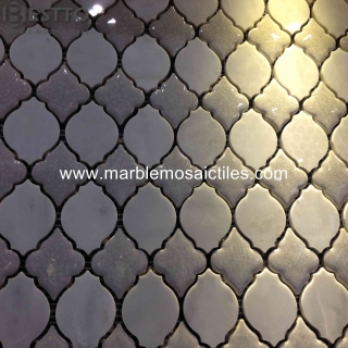 white Marble mixed Porcelain Mosaic