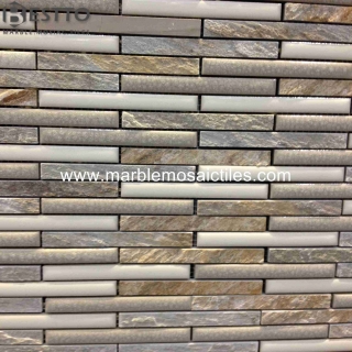 Slate Blend Porcelain Mosaic Tile Manufacturers