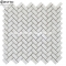 White Thassos Herringbone  Mosaic