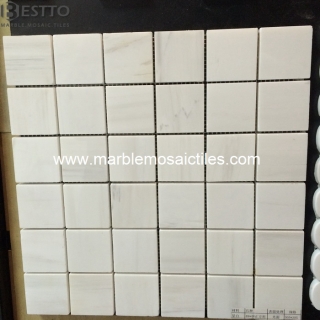 Bianco Dolomiti Square Mosaic Suppliers