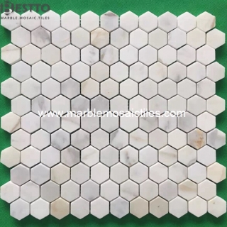 Calacatta Gold Hexagon mosaic