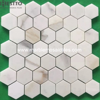 Calacatta Gold Hexagon mosaic