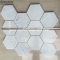 White Carrara Hexagon Mosaic 4''
