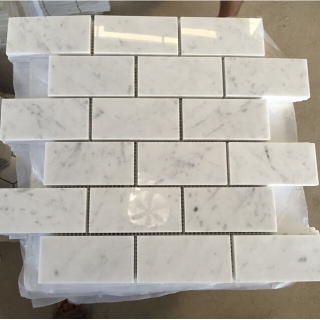 White Carrara Subway Mosaic Tile Online