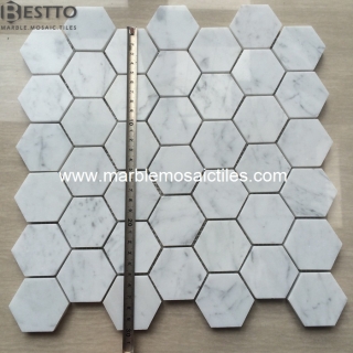 Carrara Hexagon Mosaic