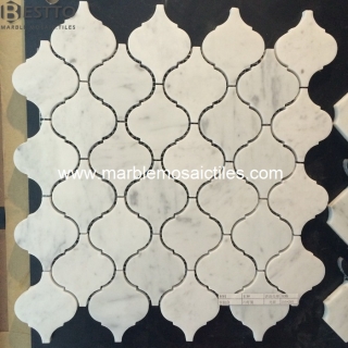 White Carrara Arabesque Mosaic Tile Suppliers