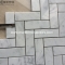 White Carrara Herringbone Mosaic