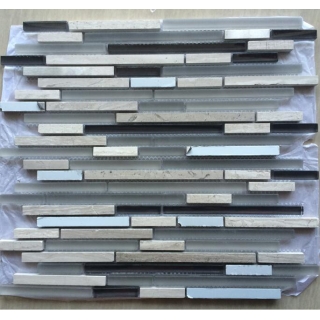 Glass strips mosaic tile