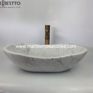 white carrara marble bathroom basins Suppliers