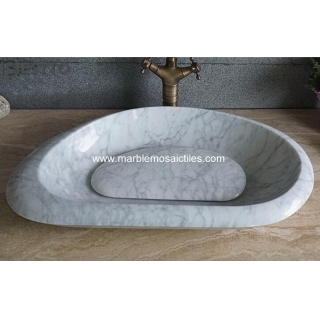 White Carrara Marble Basin