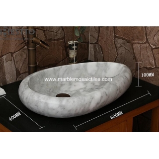 white carrara sink