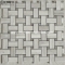 White Wood Basketweave mosaic