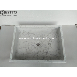 White Carrara Rectangle Basin Suppliers