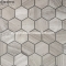 White wood marble hexagon mosaic tiles