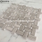 White Wood Basketweave mosaic