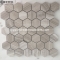 White wood marble hexagon mosaic tiles