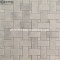 Vietnamese crystal white basketweave mosaic