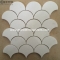 Thassos White Marble Fan Mosaic Tiles