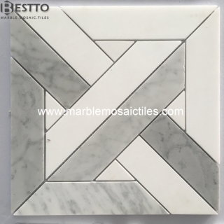 Thassos White and Carrara white Mosiac Tiles Suppliers