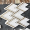 White Marble mixed Brass metal mosaic tiles