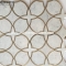White Carrara mixed with Brass waterjet mosaics