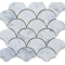 White Carrara Fan Mosaic Tiles