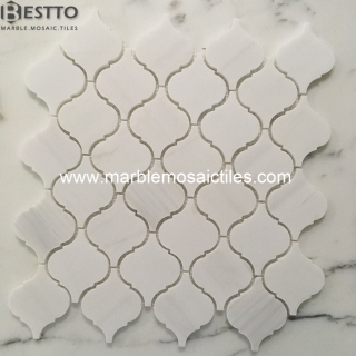 Top Quality Bianco Dolomiti Arabesque Mosaic Tiles