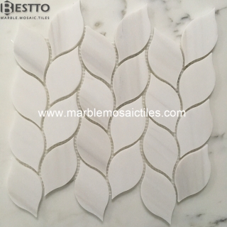 Bianco Dolomiti Leaves Mosaic Tiles Online
